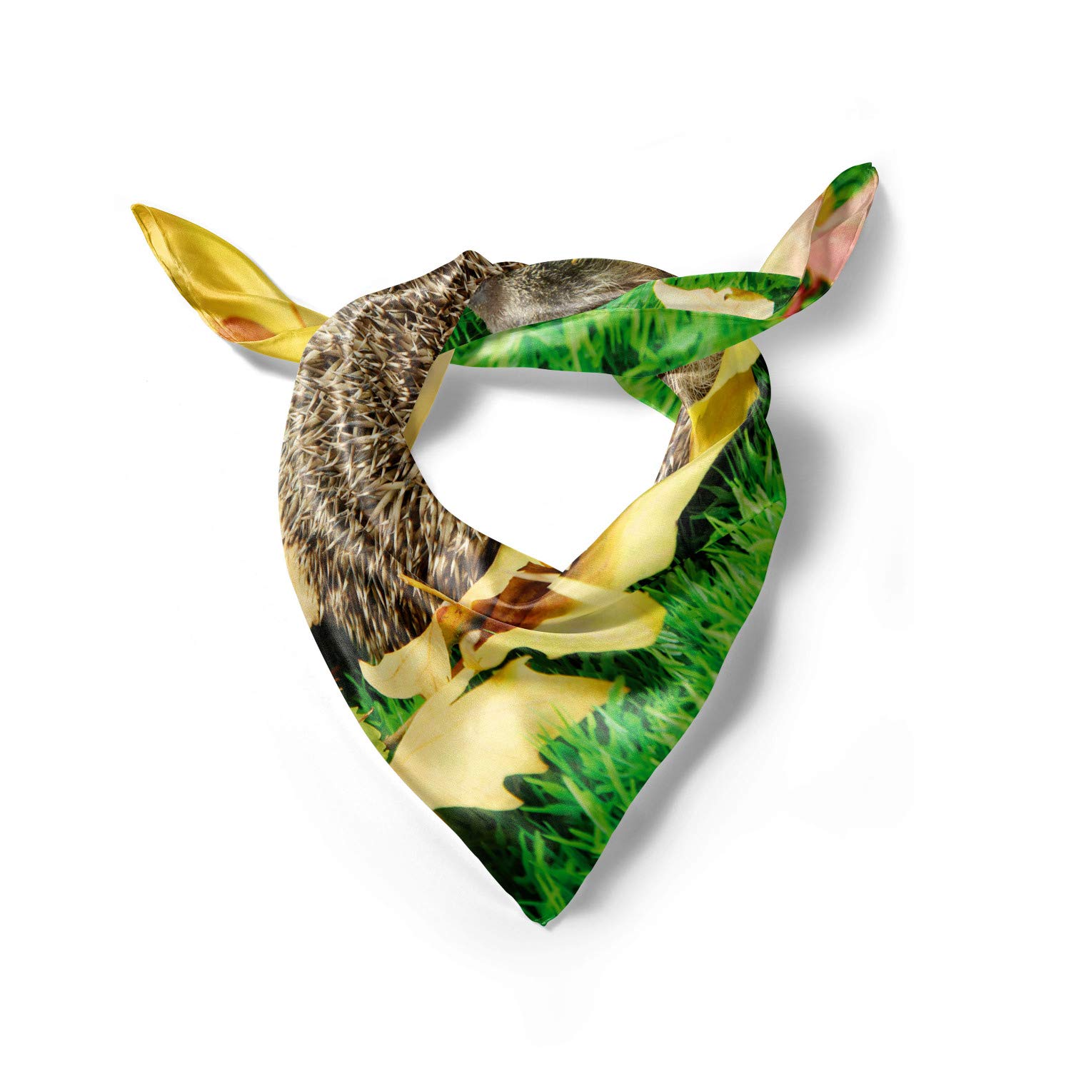 Ambesonne Hedgehog Head Scarf - Cute Little Hedgehog Print Hair Wrap & Turban for Women - Perfect for Bath, Spa, Yoga & Beach Days
