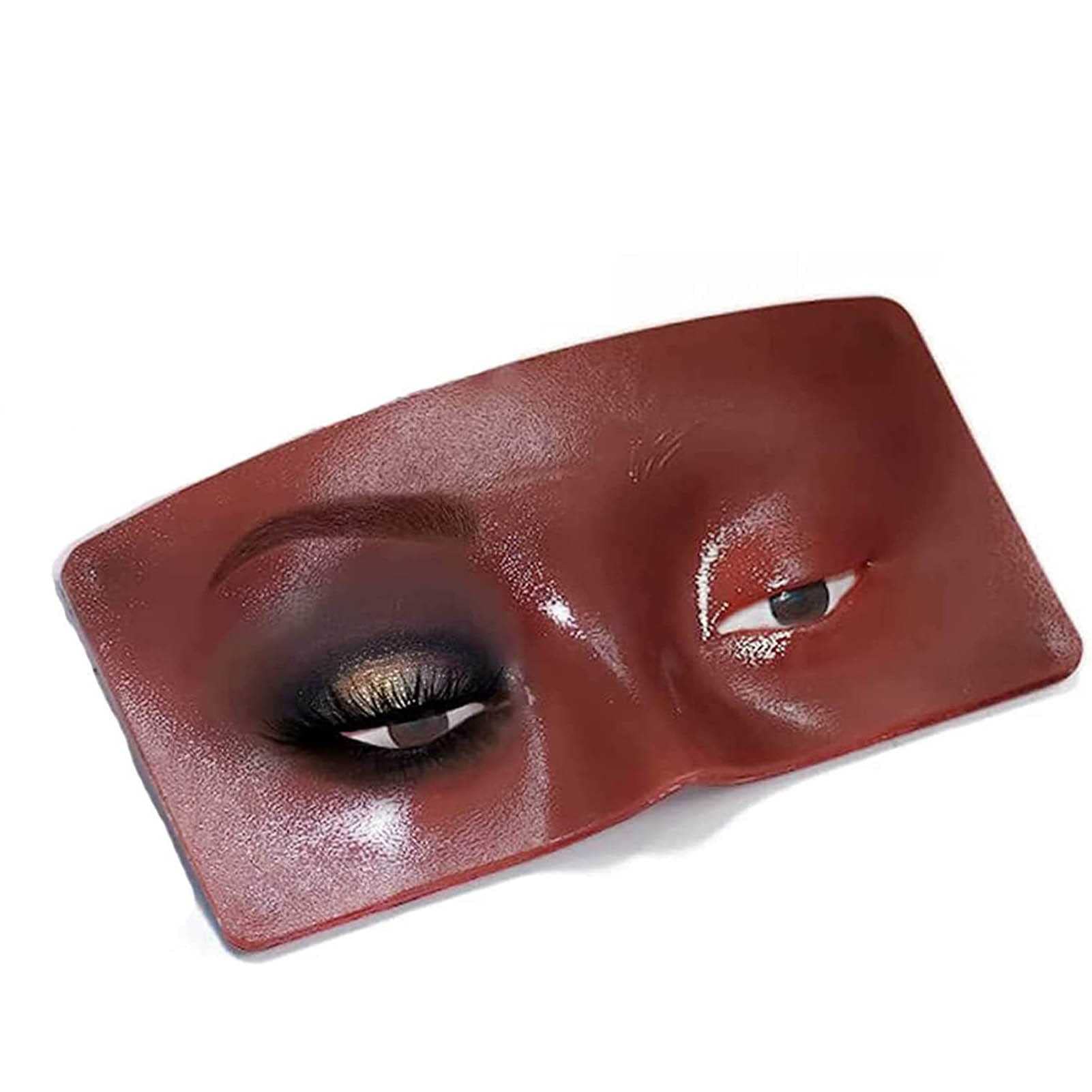 Professional Makeup Practice Face Model - Realistic Skin Texture for Eyeshadow, Eyeliner & Brow Mapping - Perfect for Beginners & Cosmetology Students - Ideal for Home Practice & Beauty School Training (Black)