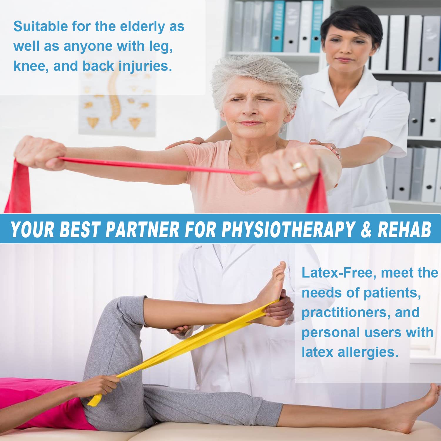 Premium Resistance Bands Set for Home Workouts & Physical Therapy - 59