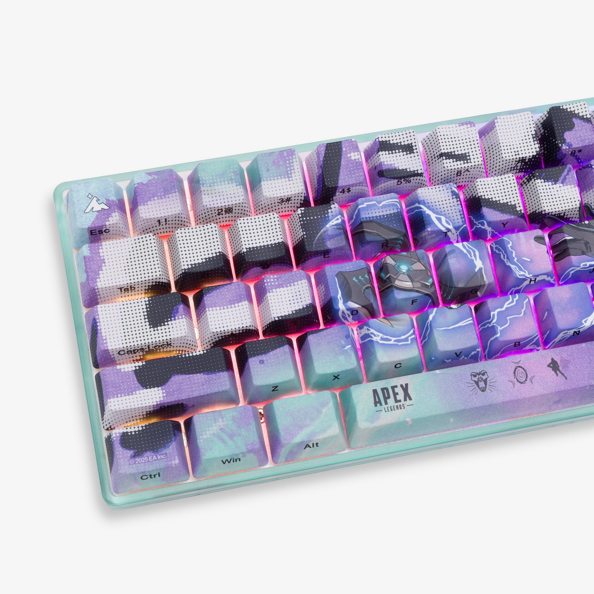 Apex Legends™ Higround Basecamp 65+ Mechanical Gaming Keyboard - Wraith Edition | Compact 65% Layout, RGB Backlit, Wired USB-C | Perfect for FPS Gaming & Esports Tournaments