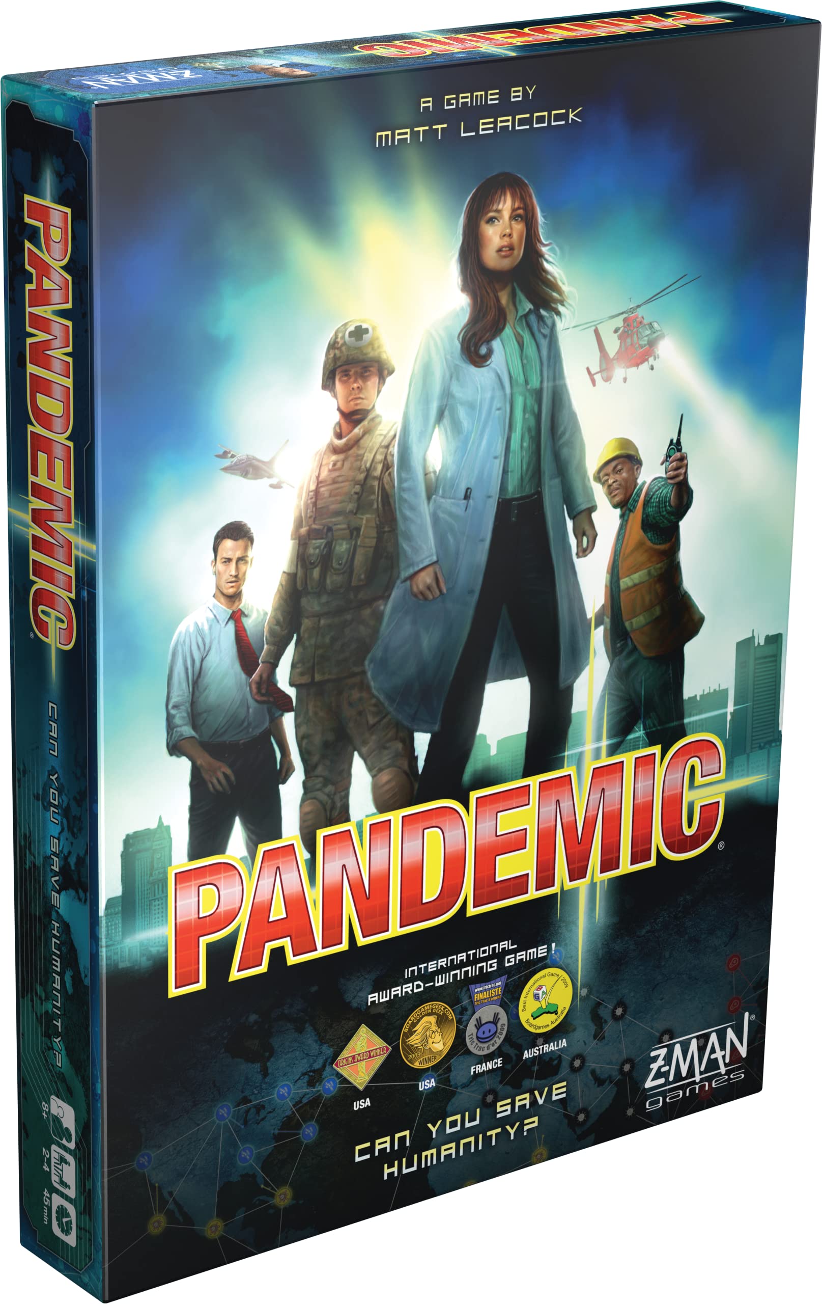 Pandemic Board Game (Base Game) | Cooperative Strategy Game for Adults & Family | Ages 8+ | 2-4 Players | 45 Min Playtime | Z-Man Games | Perfect for Game Nights & Family Bonding