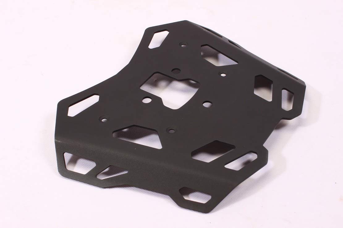 E86 Black Rear Luggage Rack Case for Honda Africa Twin CRF1000L (2016-2019) - Durable Motorcycle Storage Solution for Adventure Touring & Long-Distance Travel