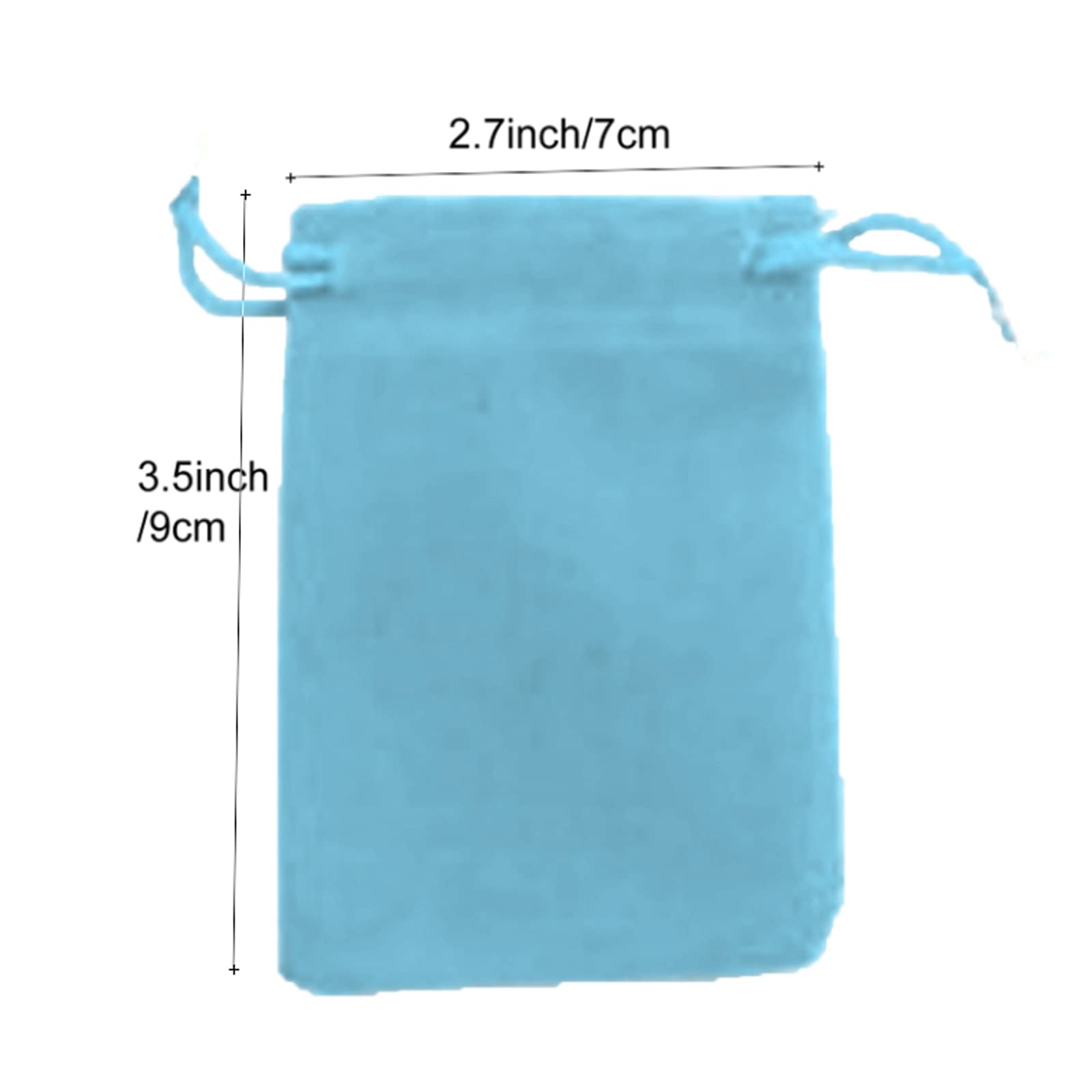 50pcs Velveteen Drawstring Bags - Small Velvet Jewelry Pouches for Candy, Gifts & Party Favors (2.7