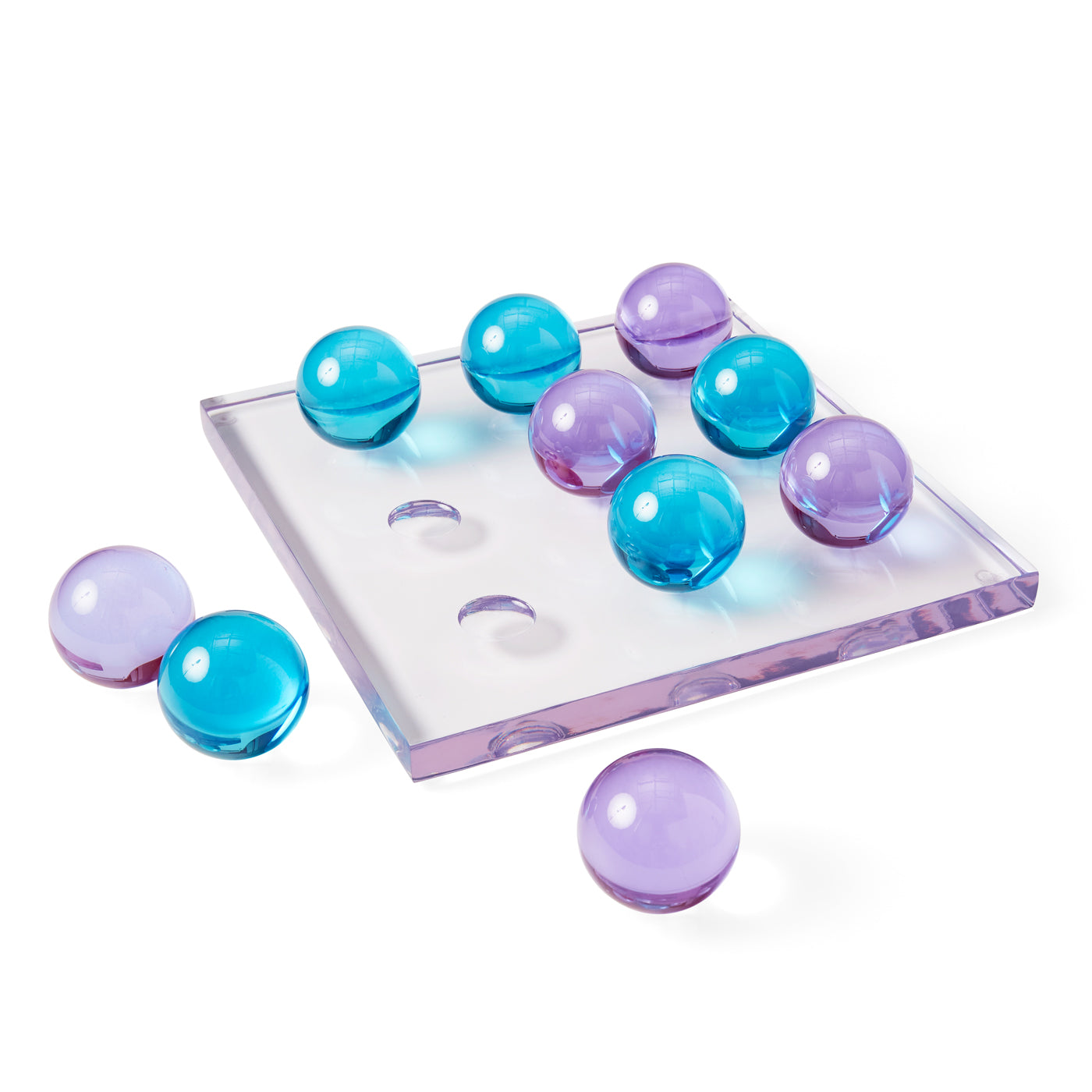 Colorful Acrylic Tic Tac Toe Game Set - Portable Travel Board Game for Kids & Adults - Perfect for Beach, Camping, Picnics & Family Game Nights