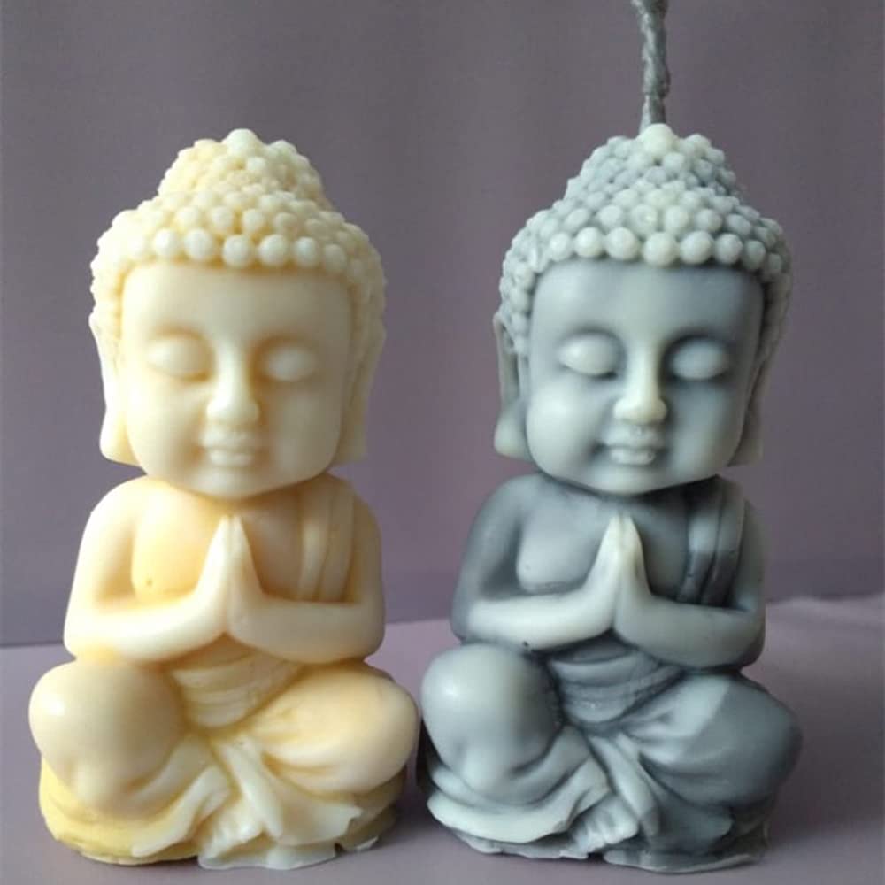 3D Bronze Buddha Silicone Mold for Candles, Soap, Polymer Clay, Cold Porcelain & Resin Crafts - Perfect for DIY Home Decor, Meditation Spaces & Gift Making