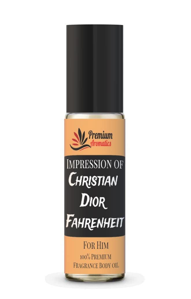 Premium Fragrance Body Oil Roll-On for Men - Fahrenheit Scent, Travel Size, Long-Lasting Moisturizing Aromatherapy Oil for Daily Use, Gym, Office & Date Night