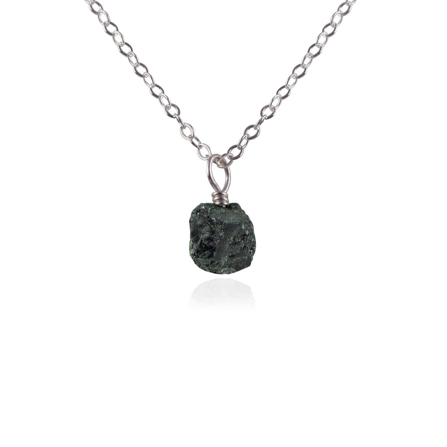Natural Tiny Raw Black Tourmaline Pendant Necklace for Women - Healing Crystal Jewelry for Protection & Energy Cleansing | Perfect for Meditation, Yoga & Spiritual Gifts