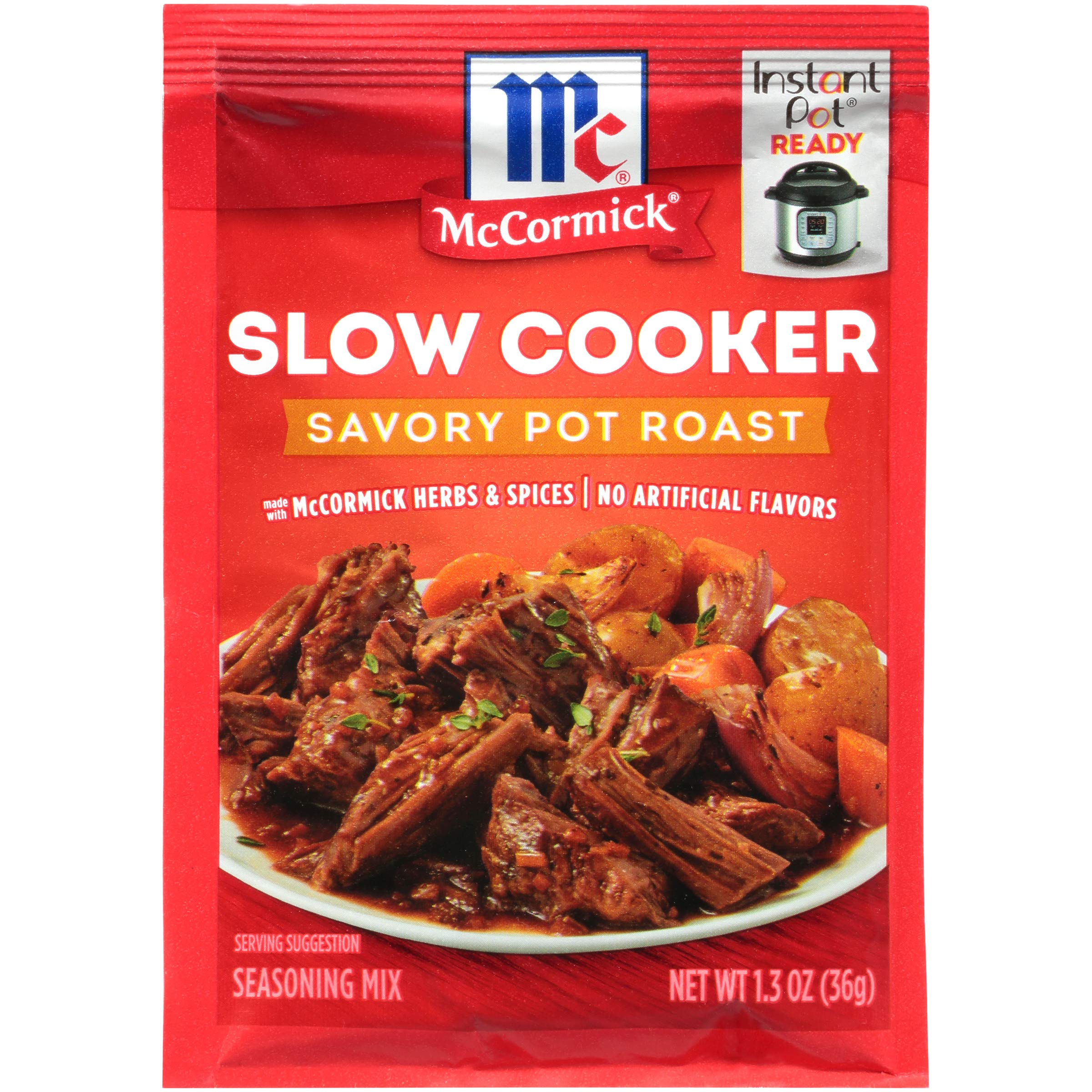 McCormick Slow Cooker Savory Pot Roast Seasoning Mix 1.3 oz - Perfect for Beef, Pork & Stews - Easy Homemade Meals & Family Dinners