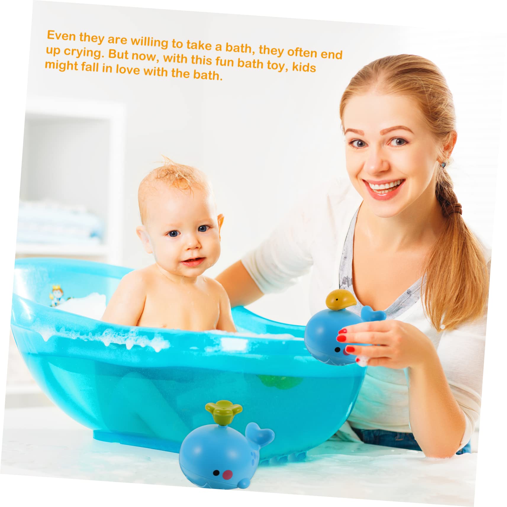 NESTINGHO Electric Whale Shower Head Toy Set - Waterproof Bath Toys for Kids with LED Lights - Fun Tub & Shower Playtime for Toddlers & Babies