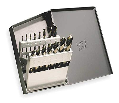 Cle-Line 15-Piece HSS Mechanics Drill Bit Set with 135° Split Point - Perfect for Metalworking, Woodworking & DIY Projects