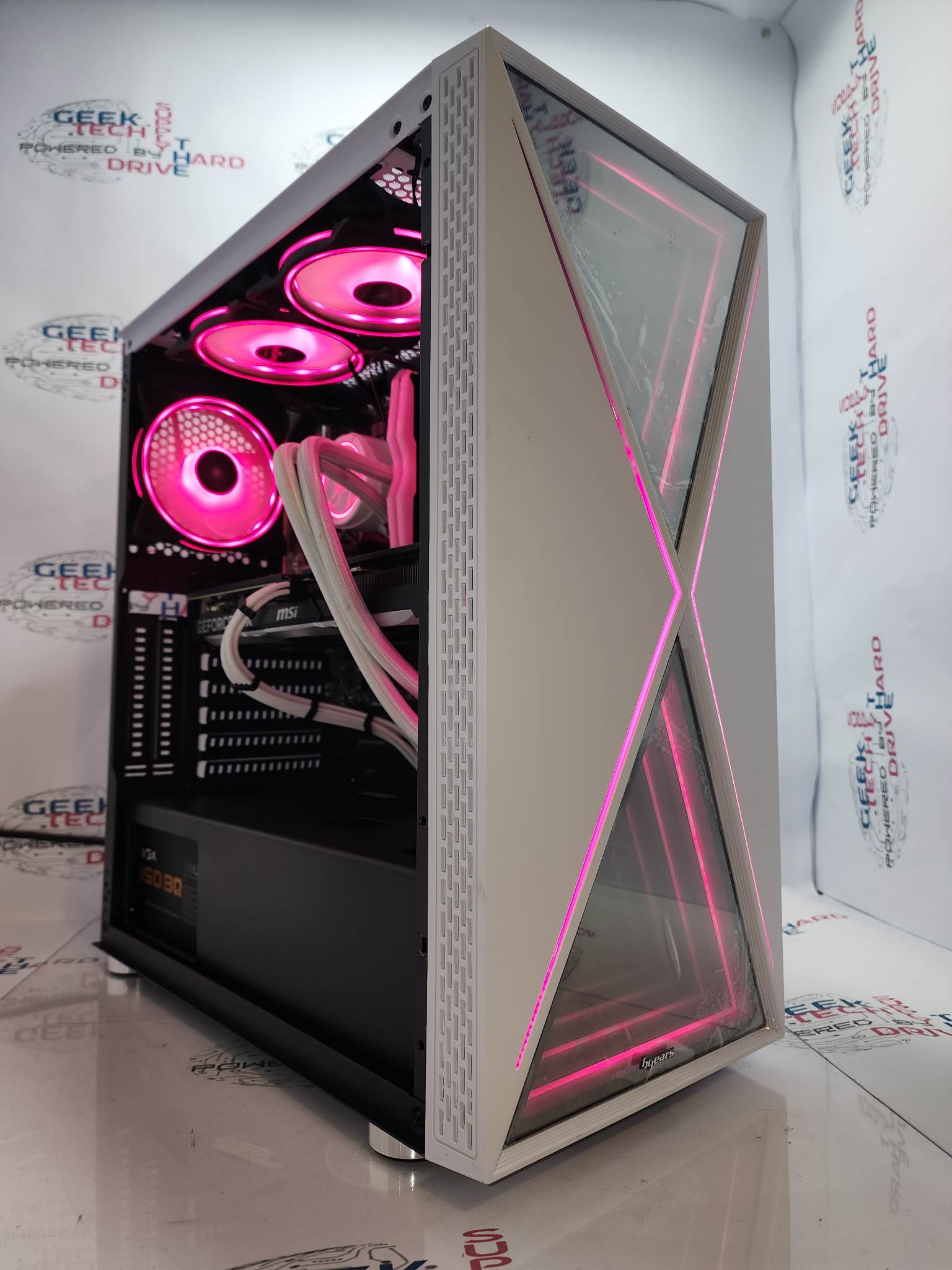 Pinnacle Gaming Desktop PC - Intel Core i7, NVIDIA RTX 4060 Ti, 500GB/1TB/2TB SSD, 16GB/32GB DDR5 RAM, Water Cooling, Black/White Case - Ultimate Gaming & Streaming Computer for Esports & 4K Gaming