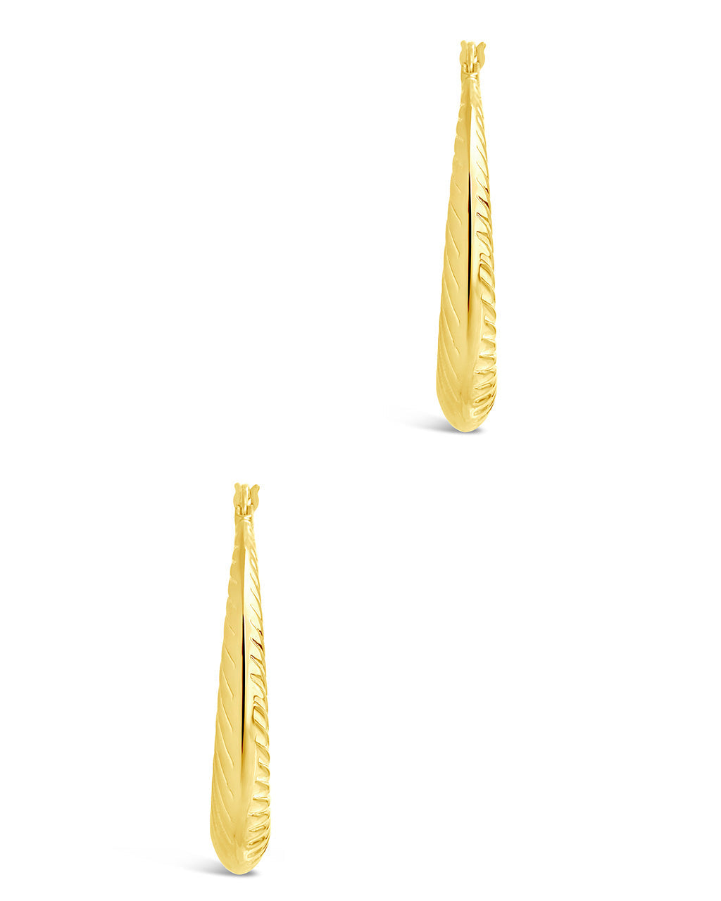 Delia Textured Hoop Earrings for Women - Fashion Gold Plated Dangle Earrings for Daily Wear, Party & Gift Giving
