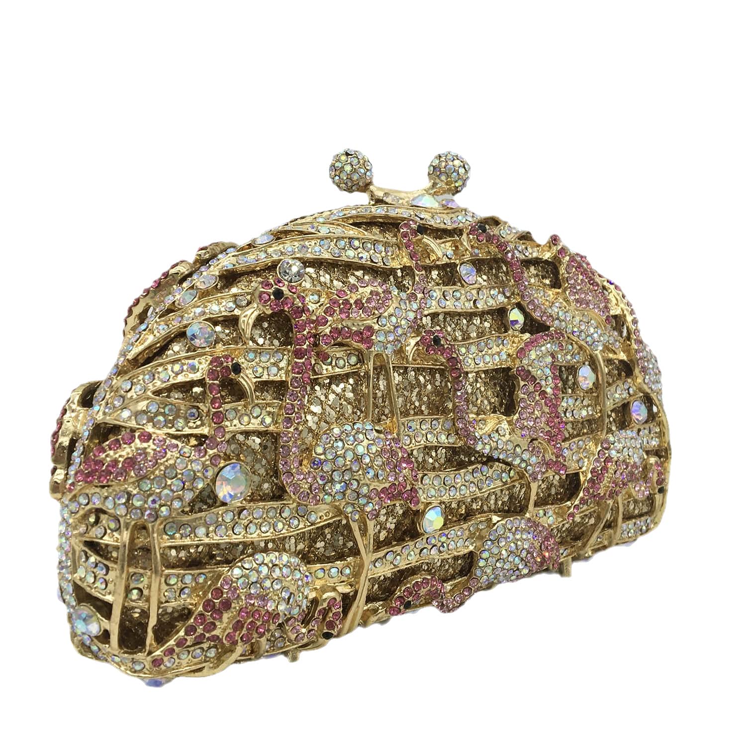 Luxury Flamingo Crystal Clutch Purse for Women - Elegant Rhinestone Evening Bag for Wedding, Party & Bridal Events - Perfect for Prom, Gala & Special Occasions