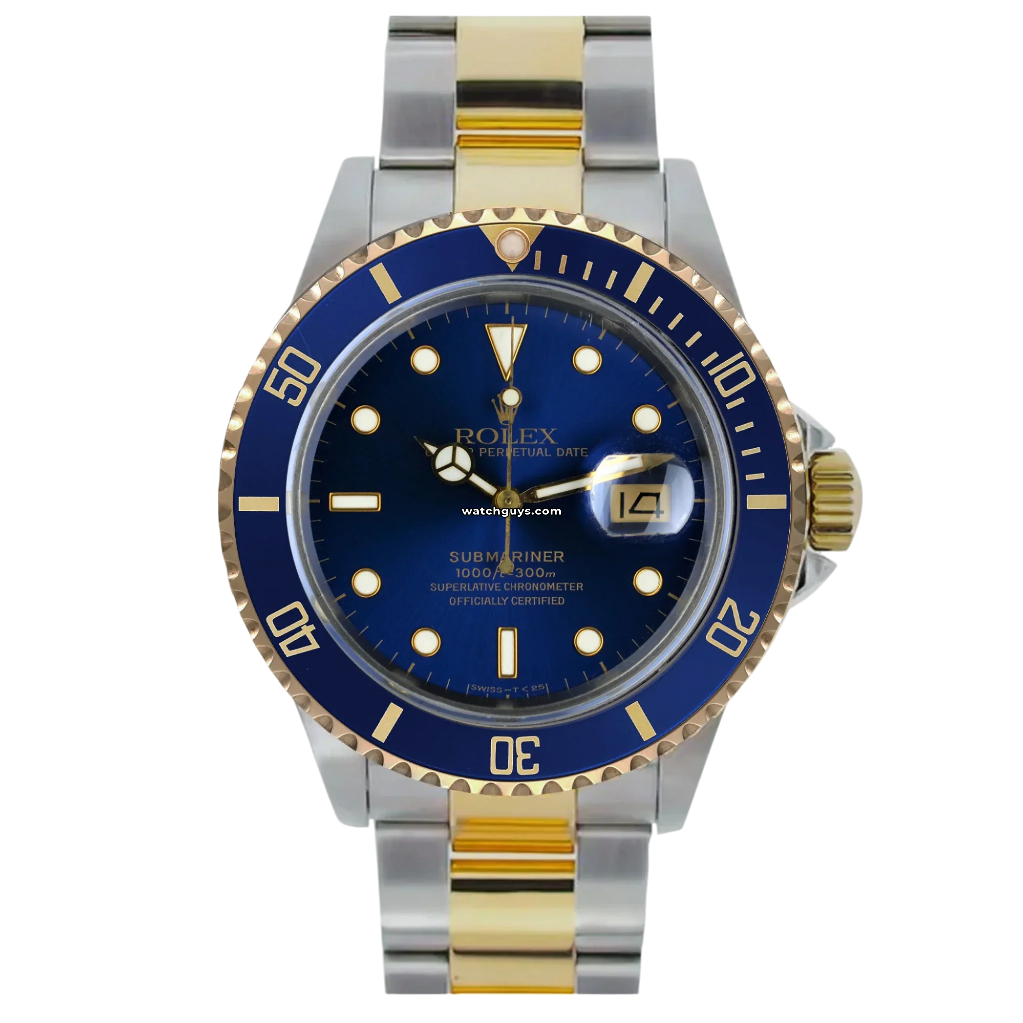 Rolex Submariner 16803 Blue Dial Men's Luxury Dive Watch - Waterproof Swiss Automatic for Diving, Swimming & Formal Occasions
