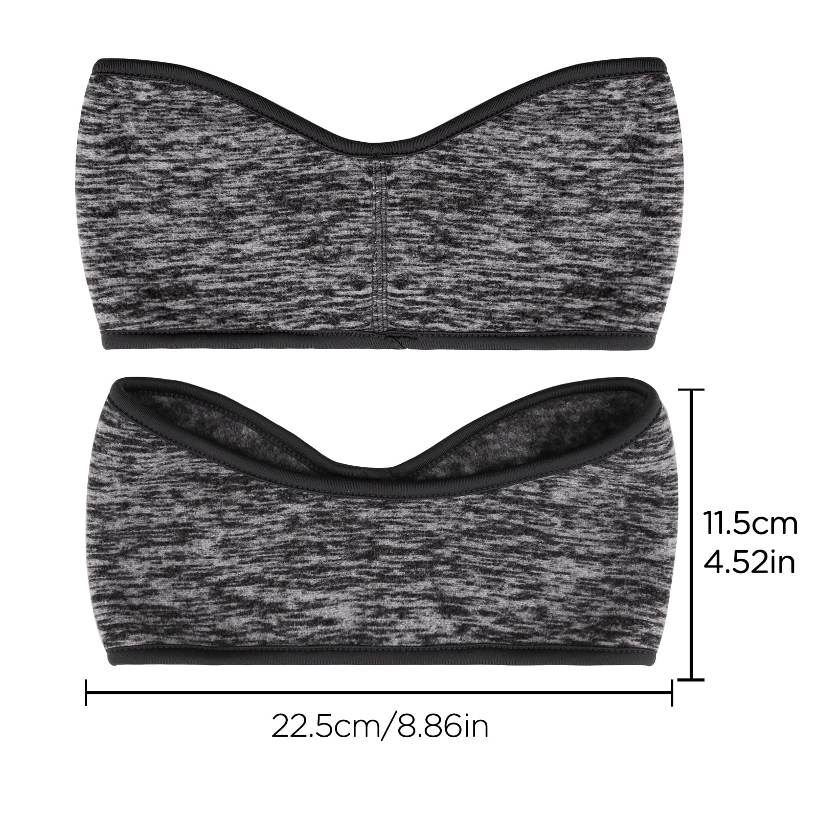 SAVITA 2 Pack Thermal Ear Warmers Headband - Stretchy Winter Earmuffs for Women, Men & Girls - Moisture Wicking Ski Headbands for Workout, Running & Cold Weather Activities