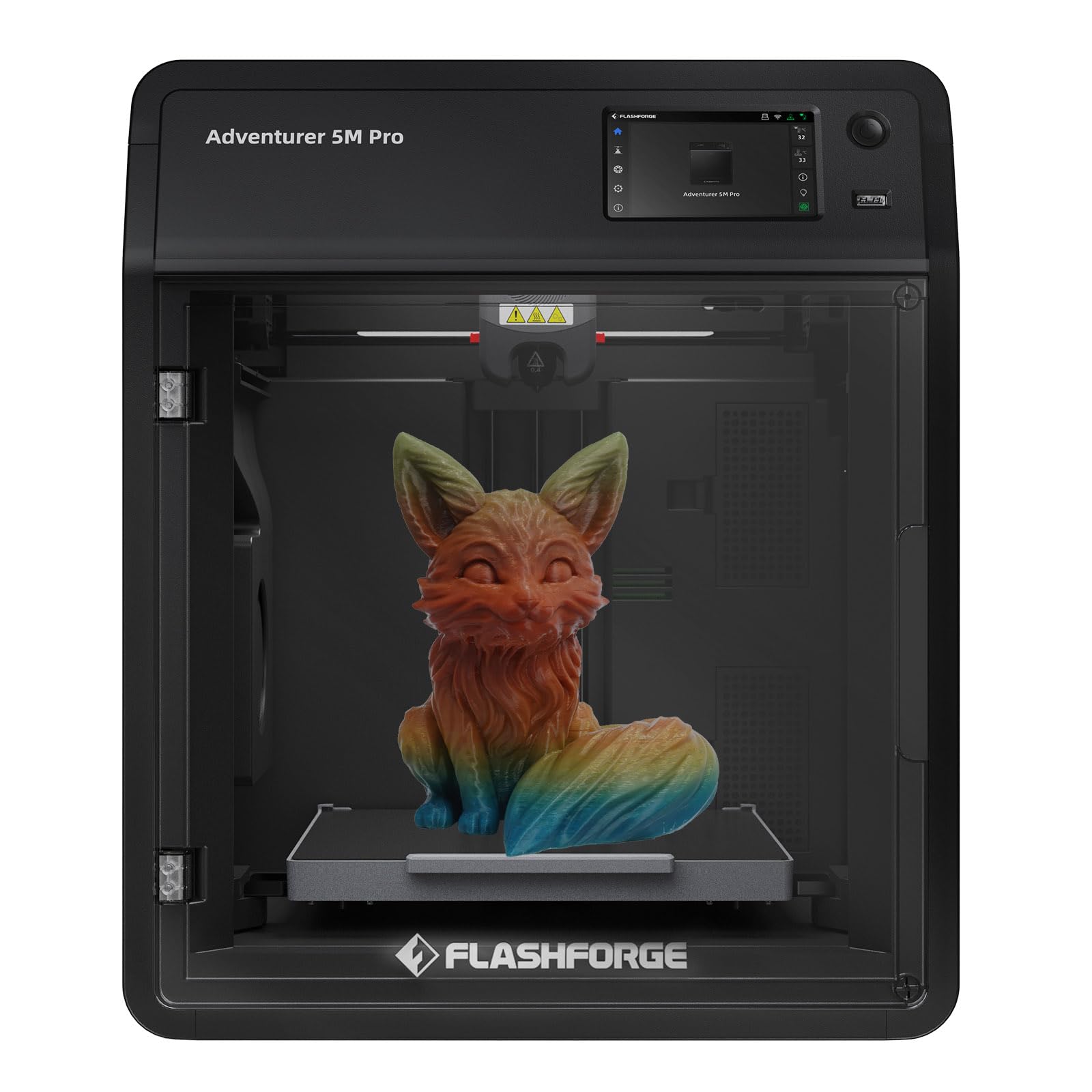FLASHFORGE Adventurer 5M Pro 3D Printer - High Speed 600mm/s FDM Printer with Auto Leveling | Quick Detachable 280°C Nozzle | CoreXY Structure | Dual Filtration System | Built-in Camera | 220x220x220mm Build Volume - Perfect for Home, Office & Educational 3D Printing Projects