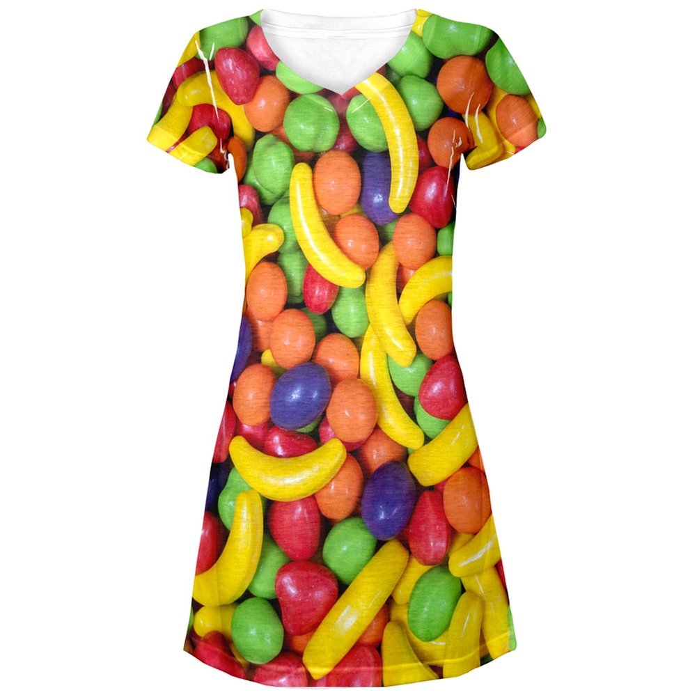 Halloween Fruit Print Junior Cover-Up Beach Dress - Cute Swimwear Cover for Pool, Beach & Summer Vacations