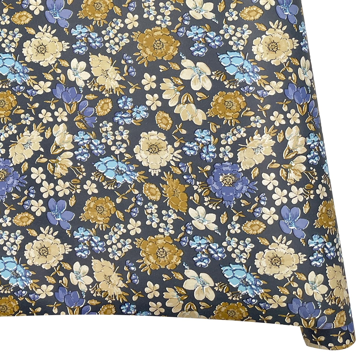 Yifely Self-Adhesive Shelf Liner - Removable Drawer Paper for Refurbishing Old Furniture, Makeup Dresser & Nightstands - Retro Floral Pattern (17.7