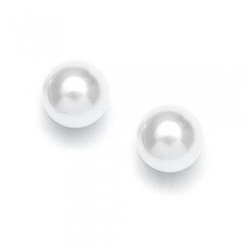 Victoria Pearl Stud Earrings for Women - Classic Elegant Wedding Jewelry - Perfect for Bridal, Prom, Anniversary & Special Occasions