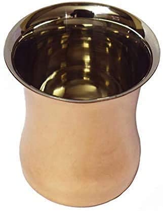 Premium SATVIK Indian Stainless Steel & Copper 8-Piece Traditional Thali Dinner Set - Includes Plate, Bowls, Glass & Spoon - Elegant Curved Design for Authentic Indian Dining Experience - Perfect for Festivals, Weddings & Family Gatherings