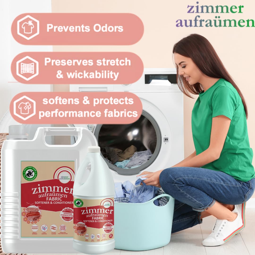 2L Vegan Fabric Conditioner & Softener - Tallow-Free Formula for Long-Lasting Freshness | Ideal for Laundry, Clothes Softening & Fabric Care