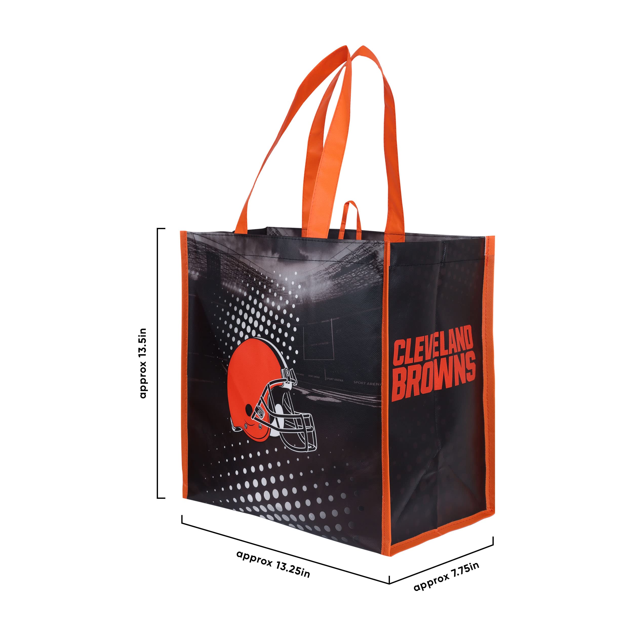 FOCO NFL Team Logo Reusable Grocery Shopping Bags - Eco-Friendly Tote Bags for Groceries, Shopping & Beach (Officially Licensed Team Designs) - Perfect for Game Day, Grocery Hauling & Sustainable Living