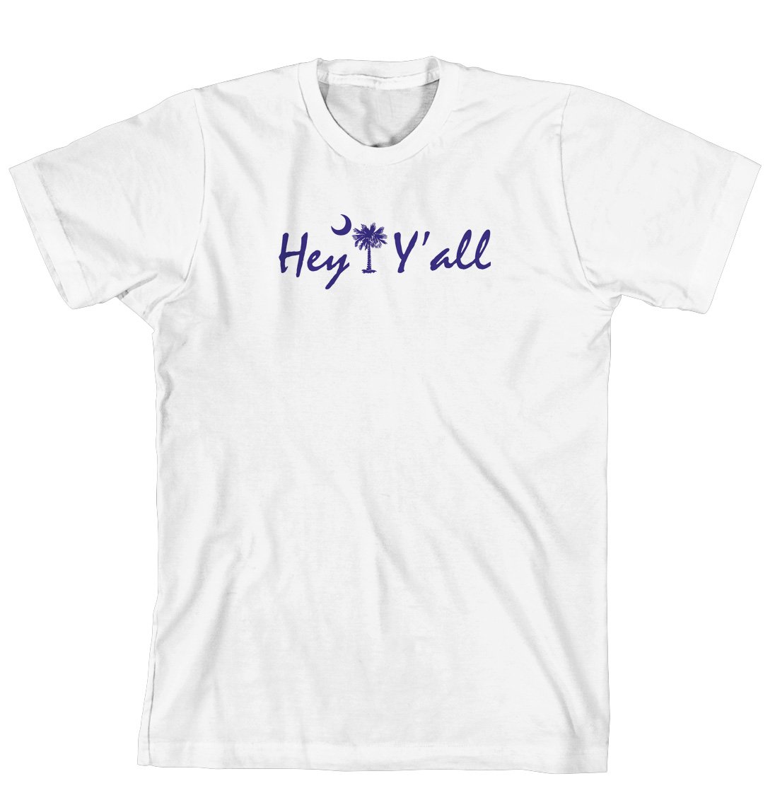 Hey Y'all with Palmetto Tree Graphic T-Shirt - Soft Cotton Casual Tee for Men & Women | Perfect for Southern Pride, Beach Outings & Everyday Wear