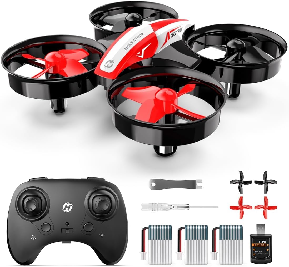 Holy Stone HS210 Mini Drone - Best RC Quadcopter for Kids & Beginners with Auto Hover, 3D Flip, Headless Mode & Extra Batteries | Fun Outdoor Toy for Boys & Girls, Birthday Gifts, STEM Learning Drone for Kids
