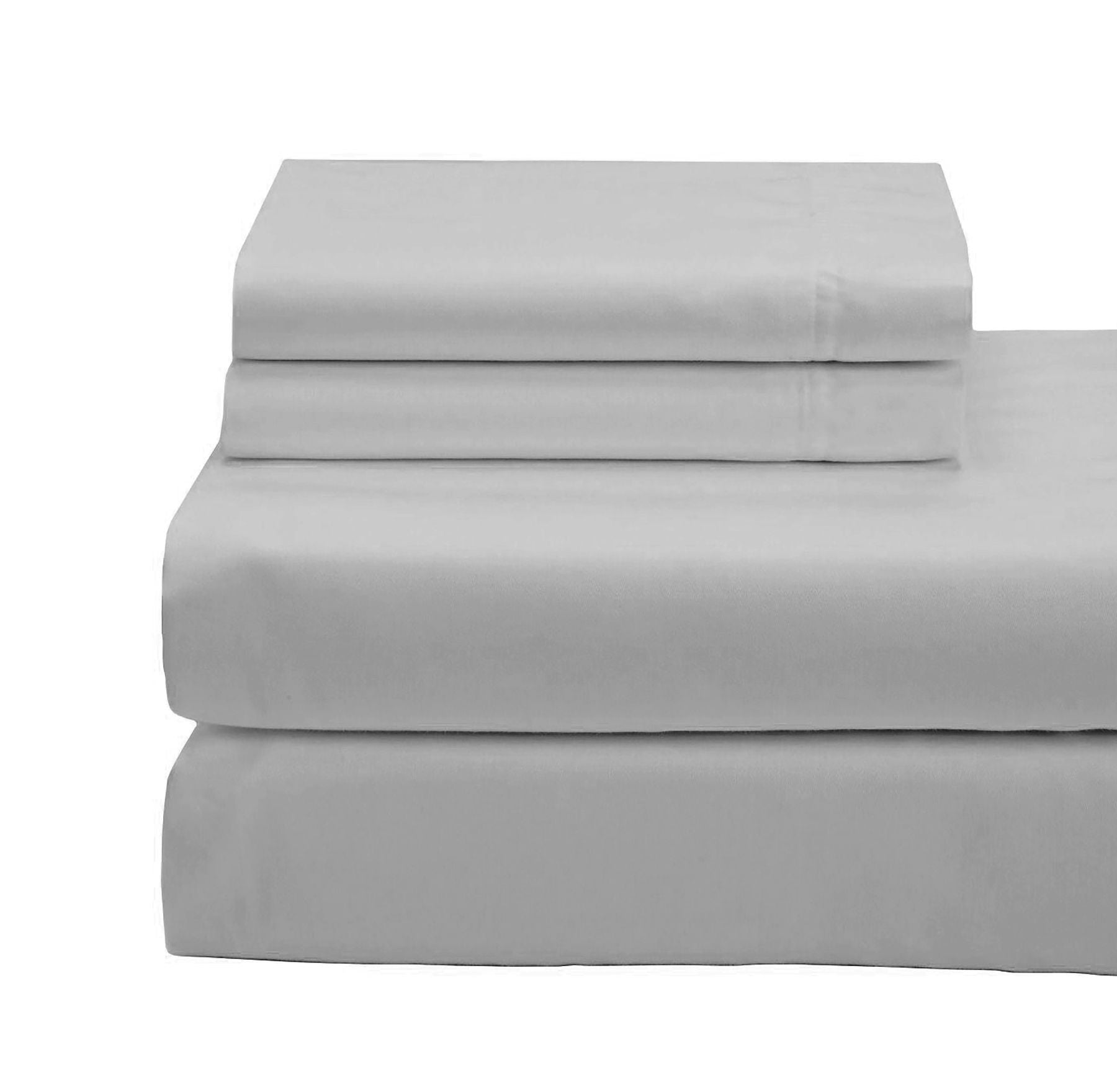 Premium 100% Organic Cotton King Size Sheet Set - 500 Thread Count, Silver - Ultra Soft & Breathable for a Comfortable Sleep - Perfect for Master Bedroom, Guest Room & Luxury Hotels