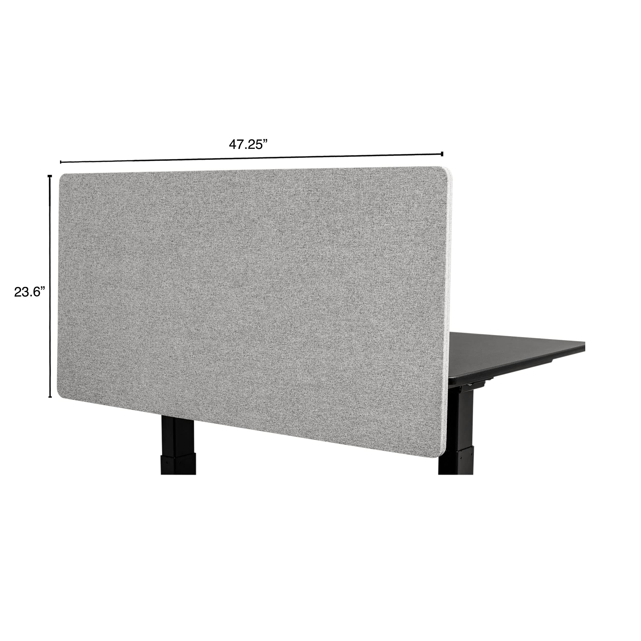 Refocus Clamp-On Acoustic Desk Divider Privacy Panel - 47.25