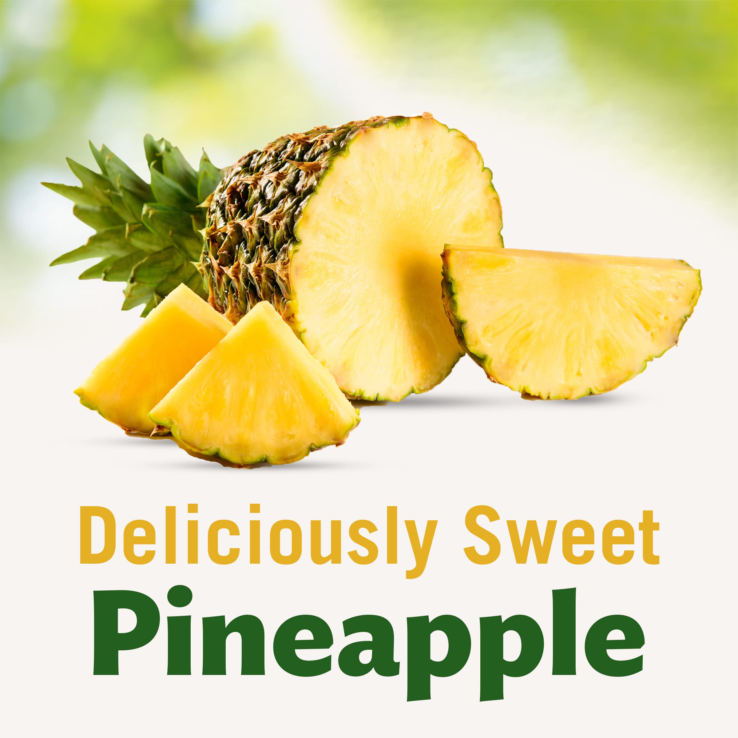 DEL MONTE Sliced Pineapple in 100% Juice, 15.25 oz Canned Fruit - Sweet & Juicy Pineapple Slices for Snacks, Desserts, Smoothies & Tropical Recipes