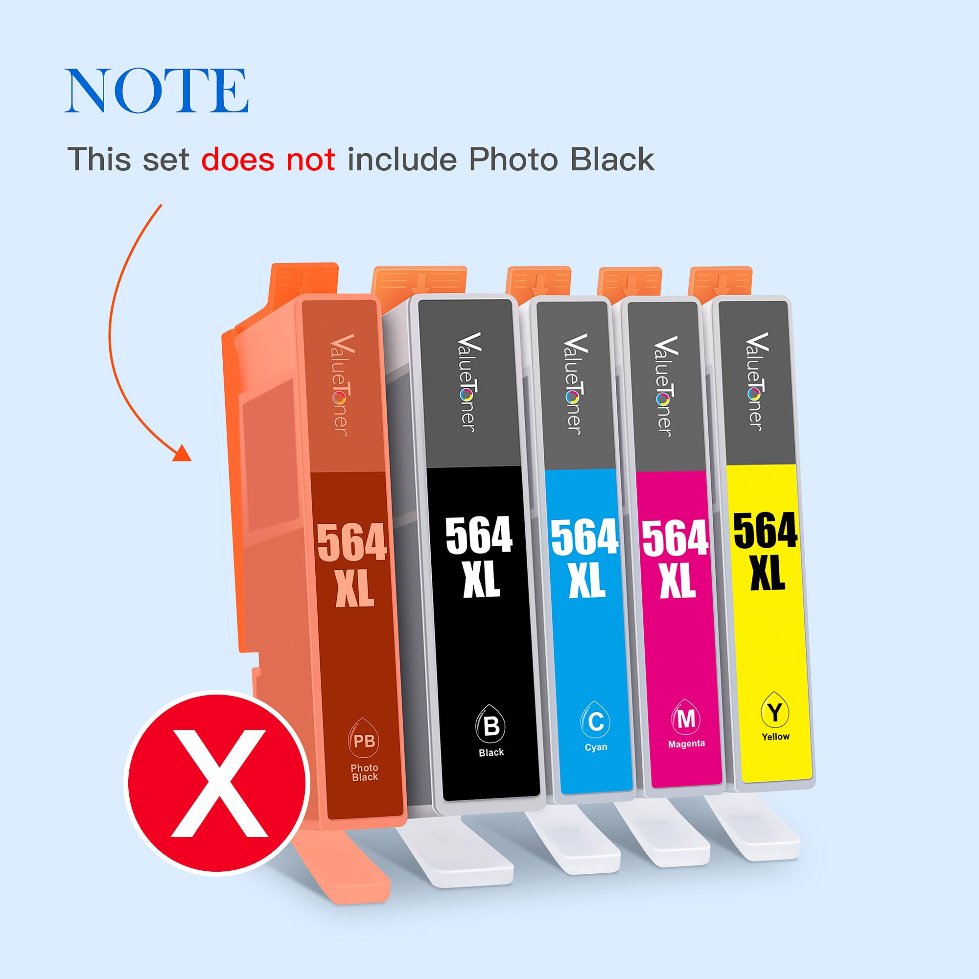 HP 564XL Compatible Ink Cartridges (8-Pack) - Replacement for HP 564/564XL - Works with HP Photosmart 5520/6520/7520/7525, Officejet 4620, Deskjet 3500 Printers - 2 Black, 2 Cyan, 2 Magenta, 2 Yellow - Perfect for Home Office & High-Volume Printing