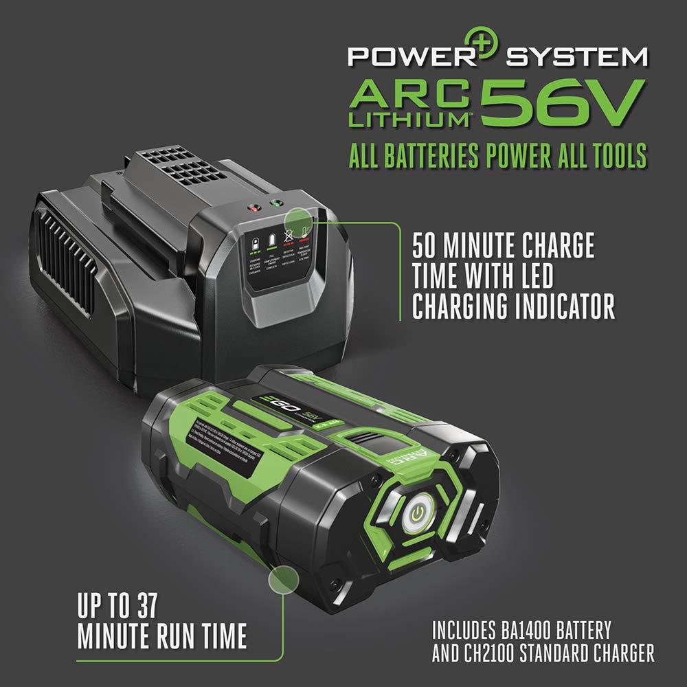 EGO POWER+ ST1521S 56V Cordless String Trimmer with POWERLOAD Technology - 15-Inch Carbon Fiber Split Shaft for Weed & Grass Cutting - Includes 2.5Ah Battery & Charger - Perfect for Lawn Care, Yard Maintenance & Landscaping