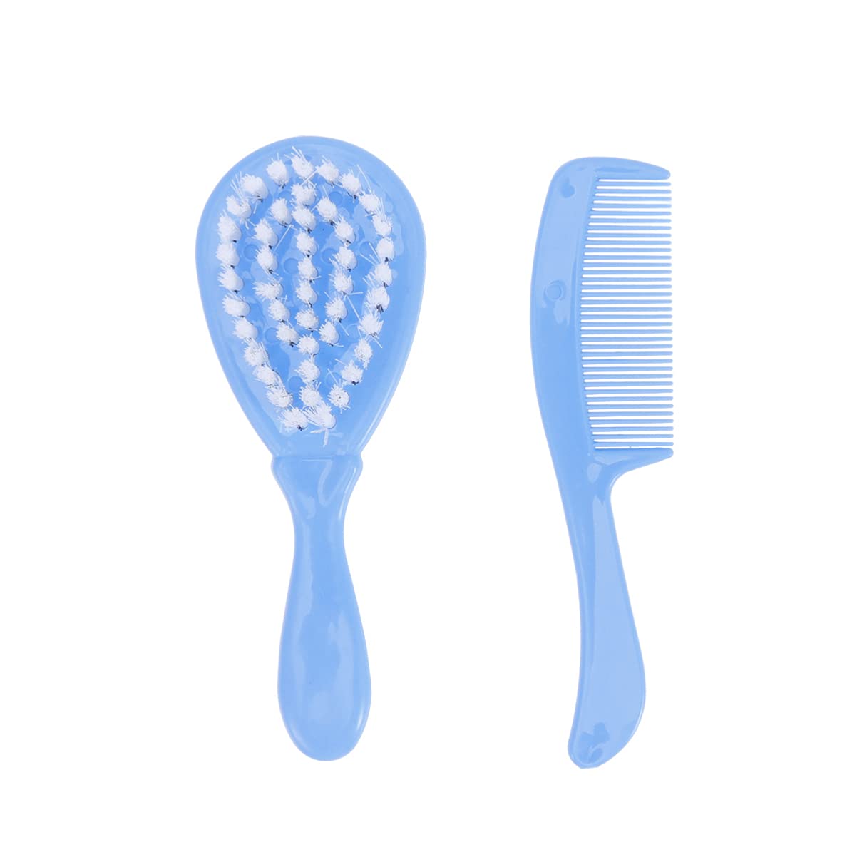 EXCEART Baby Brush & Comb Set - Soft Safe for Newborns & Toddlers - Bath & Massage Care (Blue)