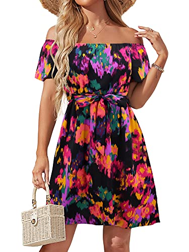Black Abstract Floral