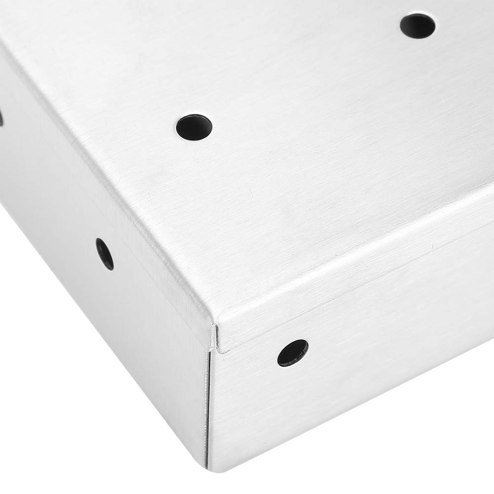 Premium Stainless Steel Wood Chip Smoking Box - Large Capacity for BBQ, Grilling & Smoking - Perfect for Kitchens, Restaurants, Backyard Parties & Family Picnics