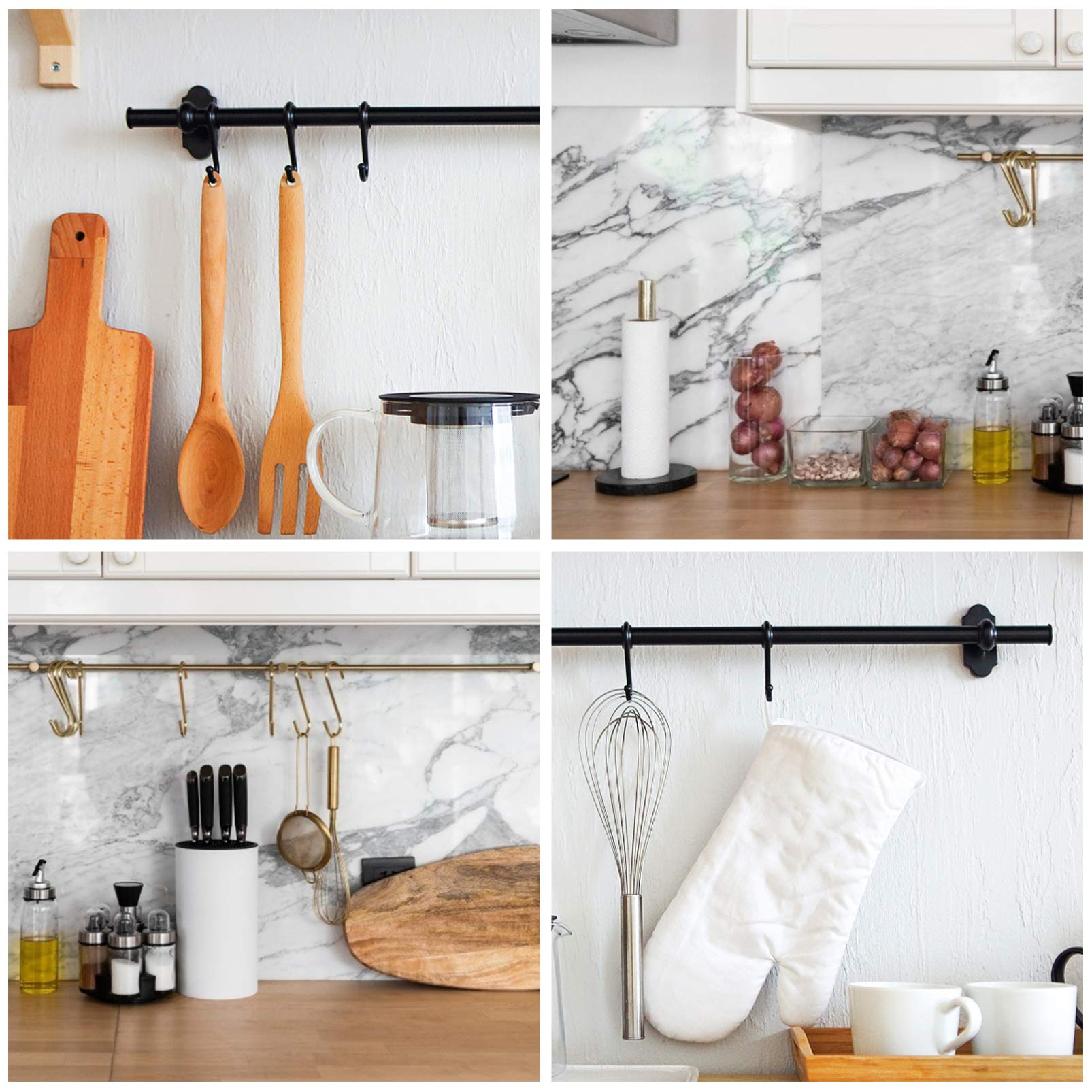 Hemoton Floating Shelf - Wall Mounted Toilet Stand & Kitchen Storage Organizer - Steel Brackets for Bathroom, Kitchen, Bedroom - Space Saving Shelf for Towels, Spices, Books & Decor