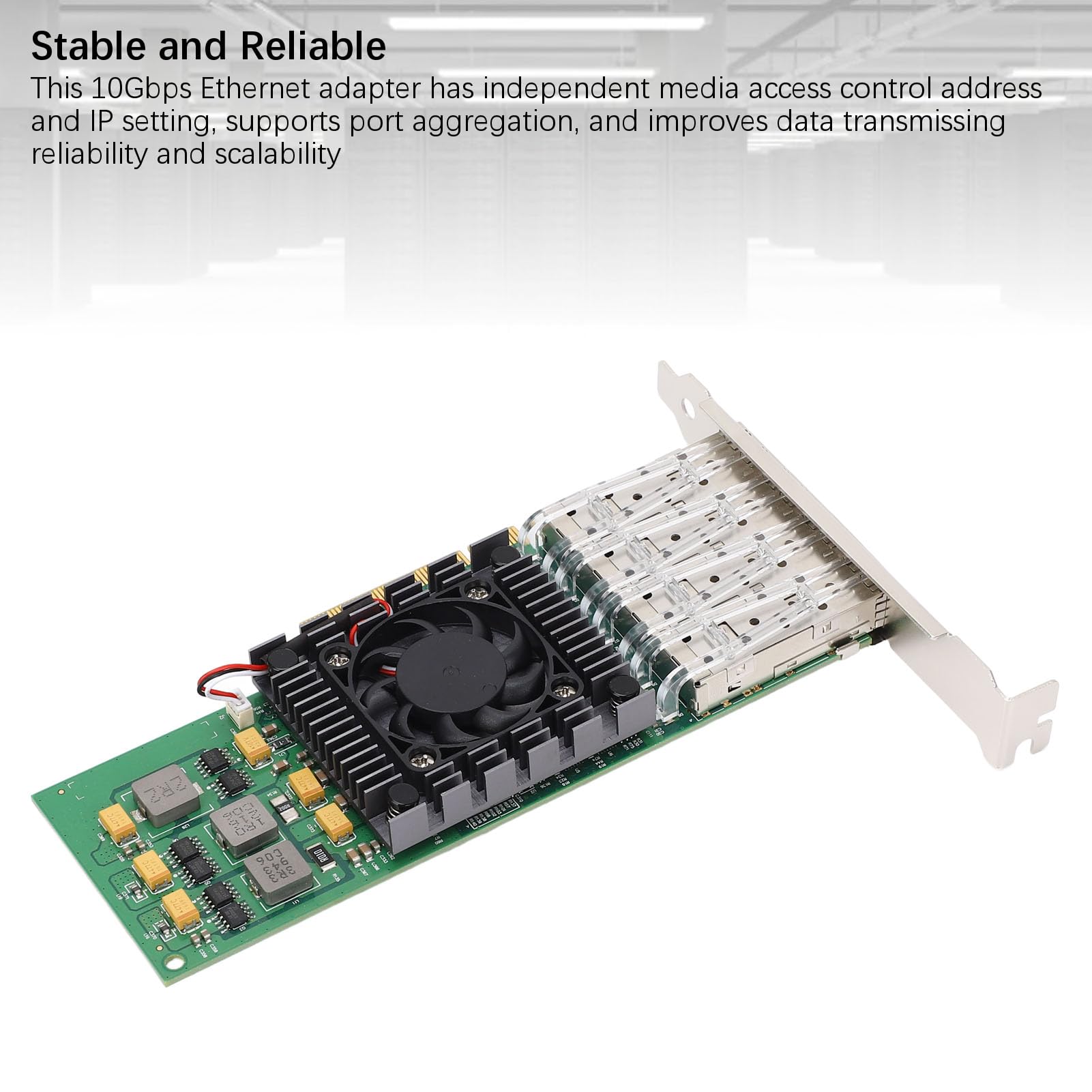 High-Speed BCM57840 PCIe X8 Network Card - Quad SFP28 & LC Fiber Port 10Gbps Ethernet Server Adapter for Data Centers, Cloud Computing, and High-Performance Networking