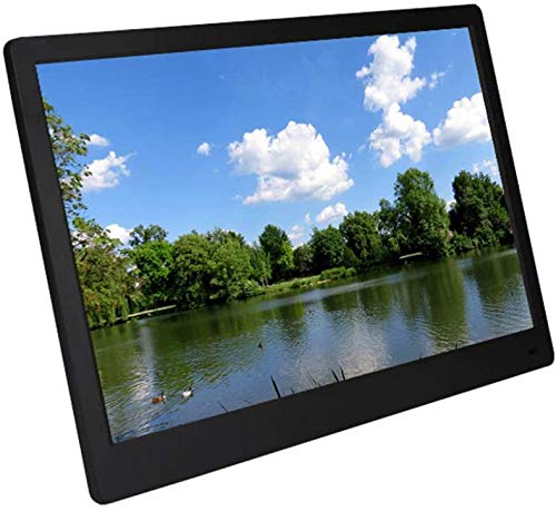 7 Inch Digital Photo Frame - 1024x600 HD IPS Display, Picture/Music/Video Player with Calendar & Alarm | Auto On/Off Timer | Perfect for Home, Office & Gift (Black)