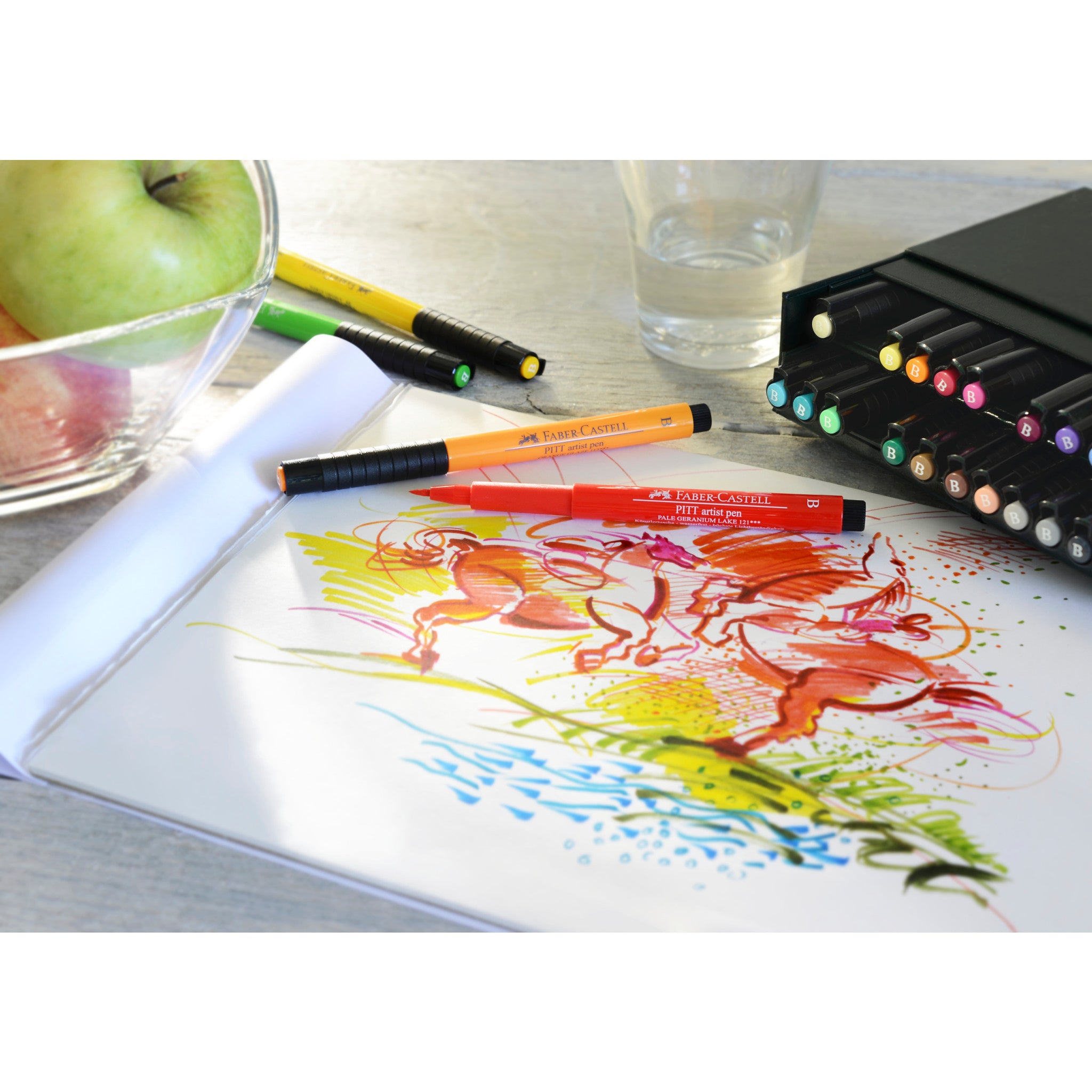 Pitt Artist Pen Brush Set of 12 - Fine Art Drawing & Calligraphy Supplies for Professionals & Beginners - Perfect for Sketching, Illustration & Hand Lettering