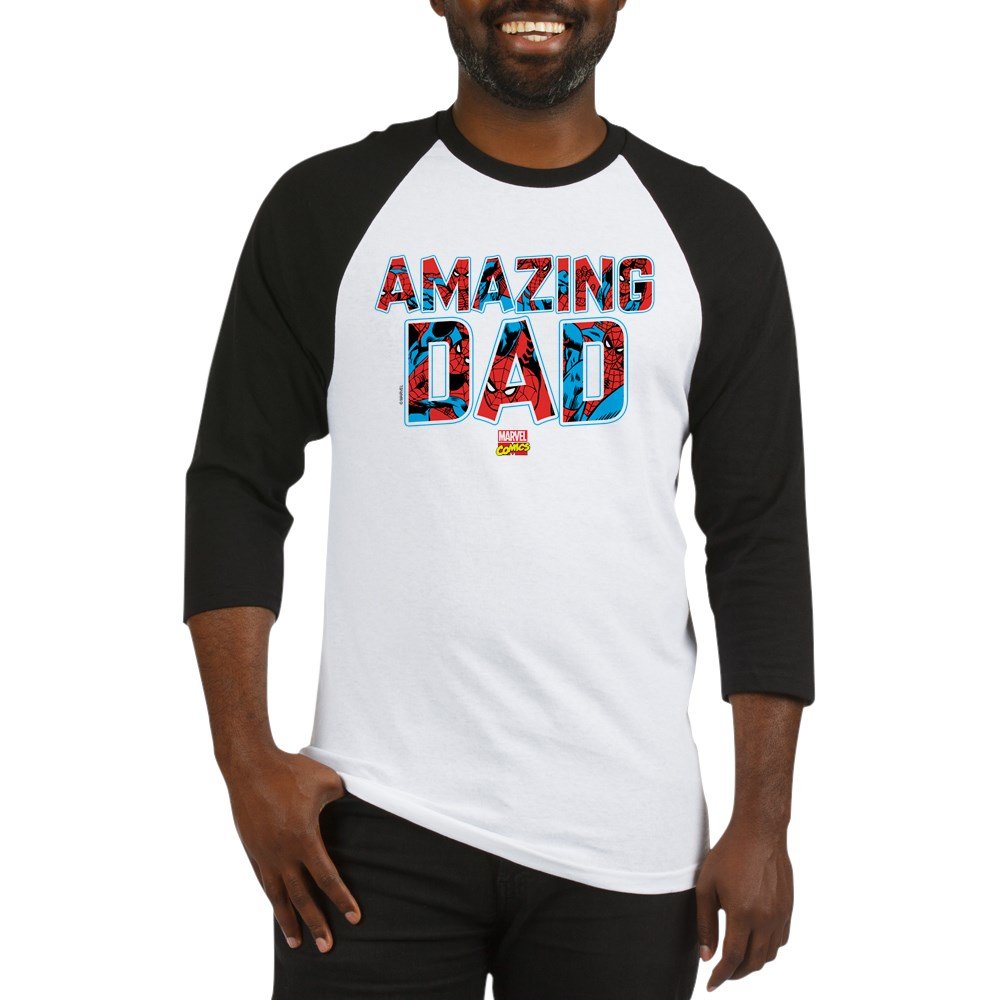 Spider Man Dad Baseball Tee - Funny Superhero Graphic T-Shirt for Fathers - Perfect for Father's Day, Birthday Gifts & Casual Wear