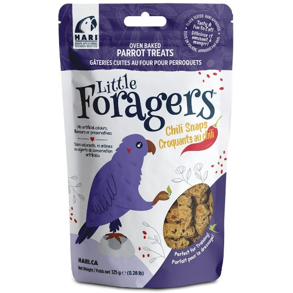 Premium Hari Little Foragers Parrot Treats - Chili Snaps Bird Food for Cockatiels & Parakeets | Healthy Snack for Training & Bonding with Your Pet Bird
