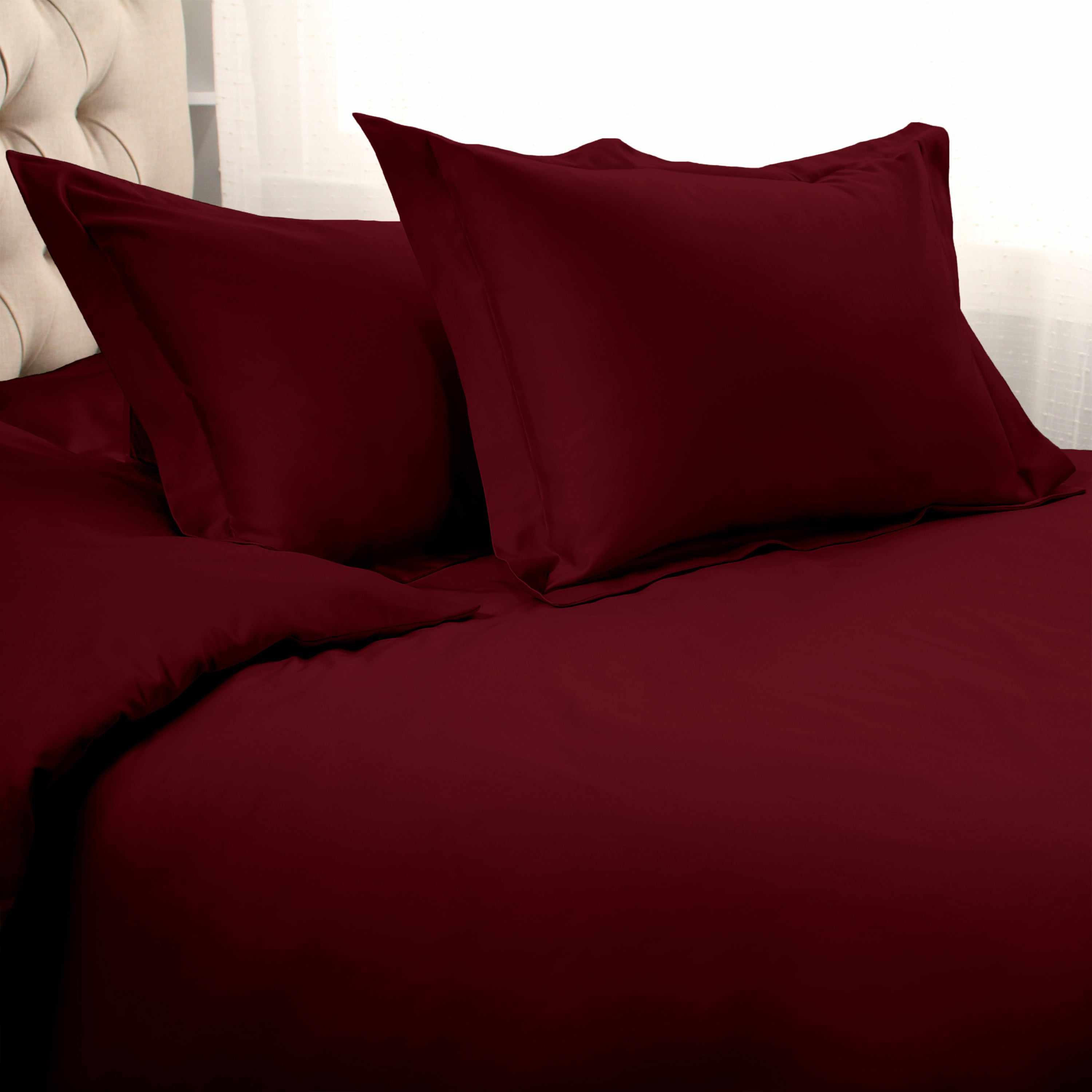 1000 Thread Count Egyptian Cotton Solid Duvet Cover Set - Luxury Bedding for Master Bedroom & Guest Room - Soft Breathable Duvet Cover for All Seasons