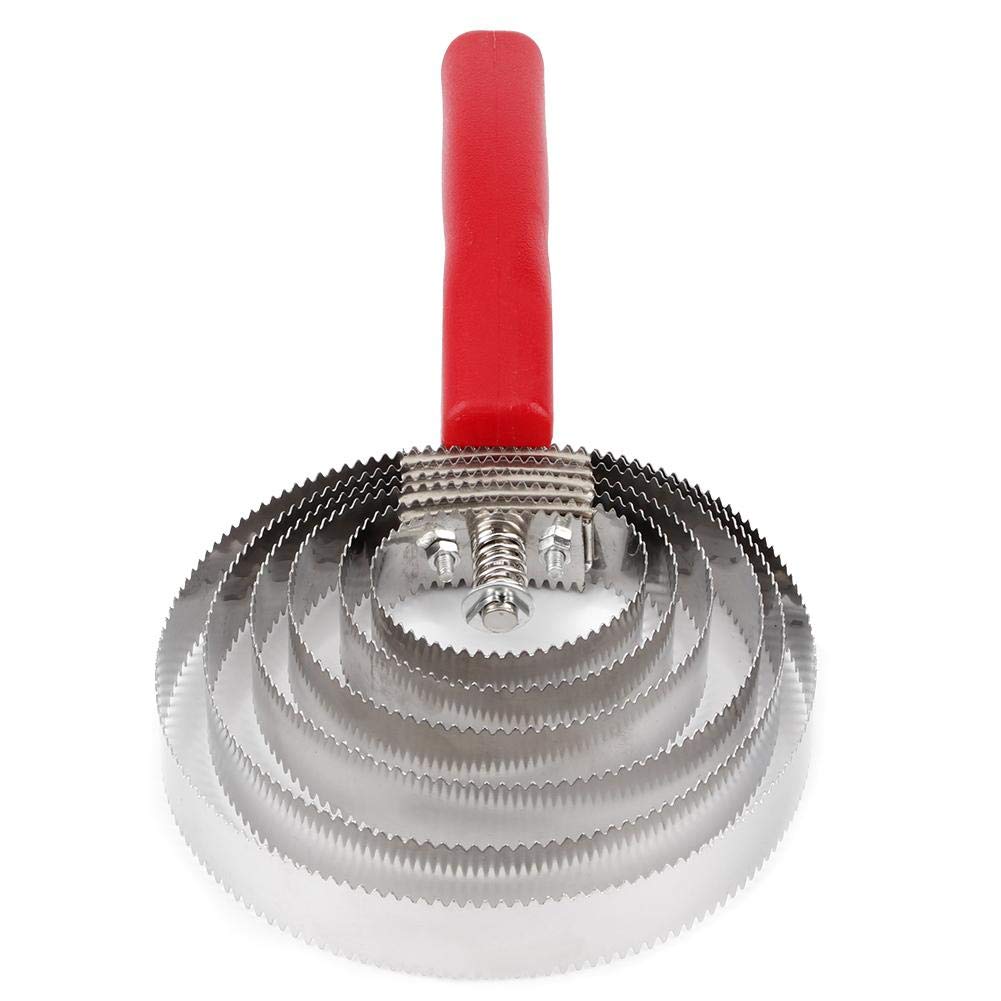 Premium Horse Grooming Brush - 6 Circle Steel Bristles for Livestock & Equine Care - Ergonomic Soft Grip Handle - Perfect for Daily Horse Coat Cleaning, Shedding & Itch Relief