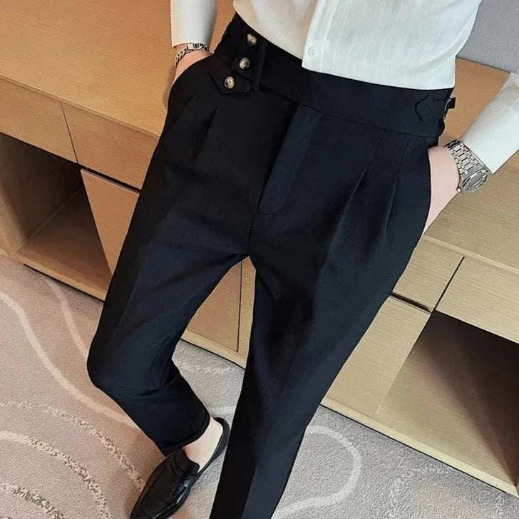 Slim Fit Suit Pants for Men - Elegant Formal Trousers for Business, Office & Special Occasions