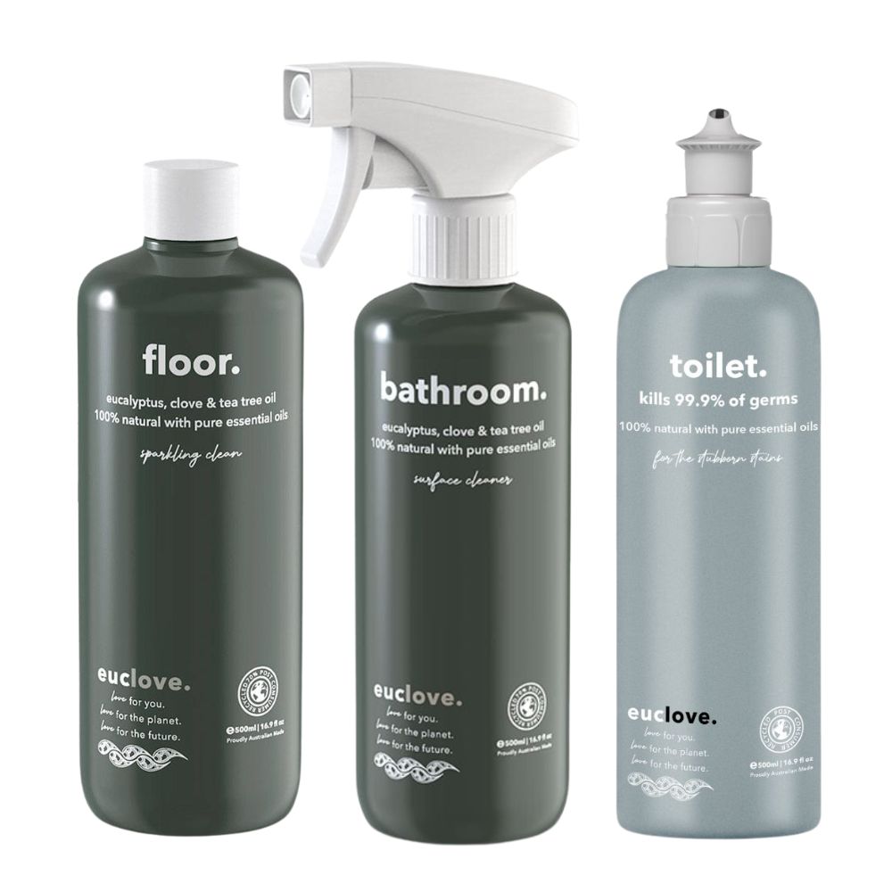 Euclove Bathroom Cleaning Kit - Powerful Bathroom Buster Bundle for Deep Cleaning Tiles, Sinks & Showers | Perfect for Home, Apartment & Hotel Bathroom Maintenance