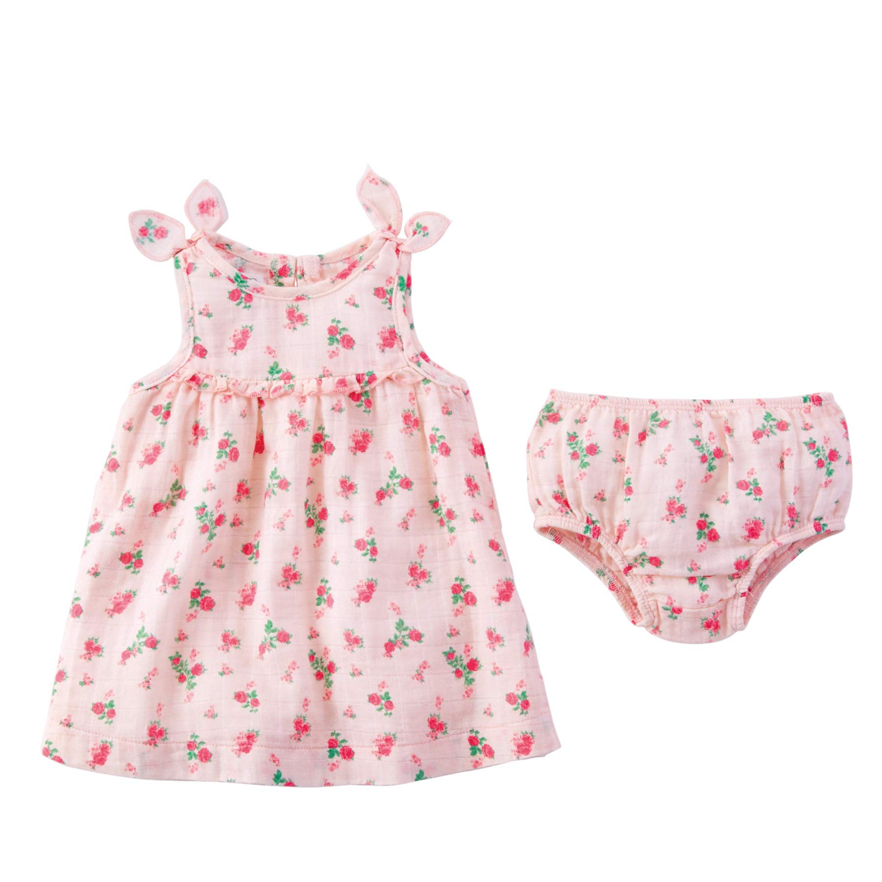 Adorable Mud Pie Baby Girls' Tiny Rose Muslin Dress - One Size Fits All | Perfect for Special Occasions, Photo Shoots & Summer Outfits