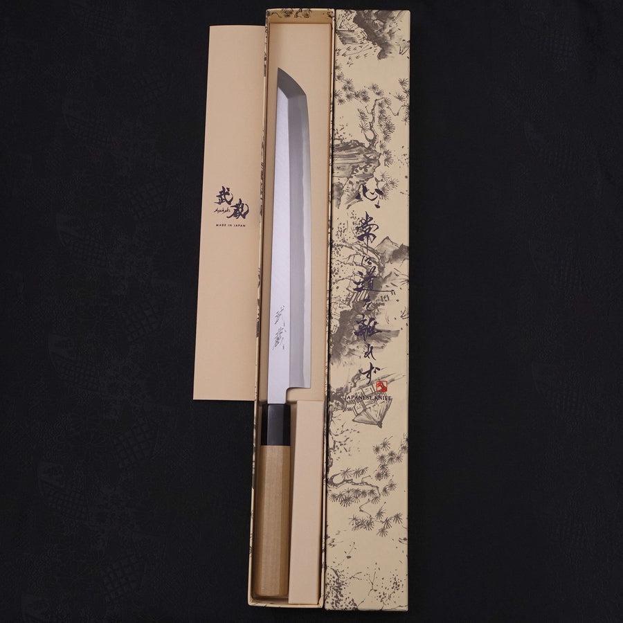 Premium Sakimaru Takohiki Japanese Knife - Blue Steel #2 Kasumi Finish with Buffalo Magnolia Handle (270mm) - Ideal for Sushi, Sashimi & Precision Cutting