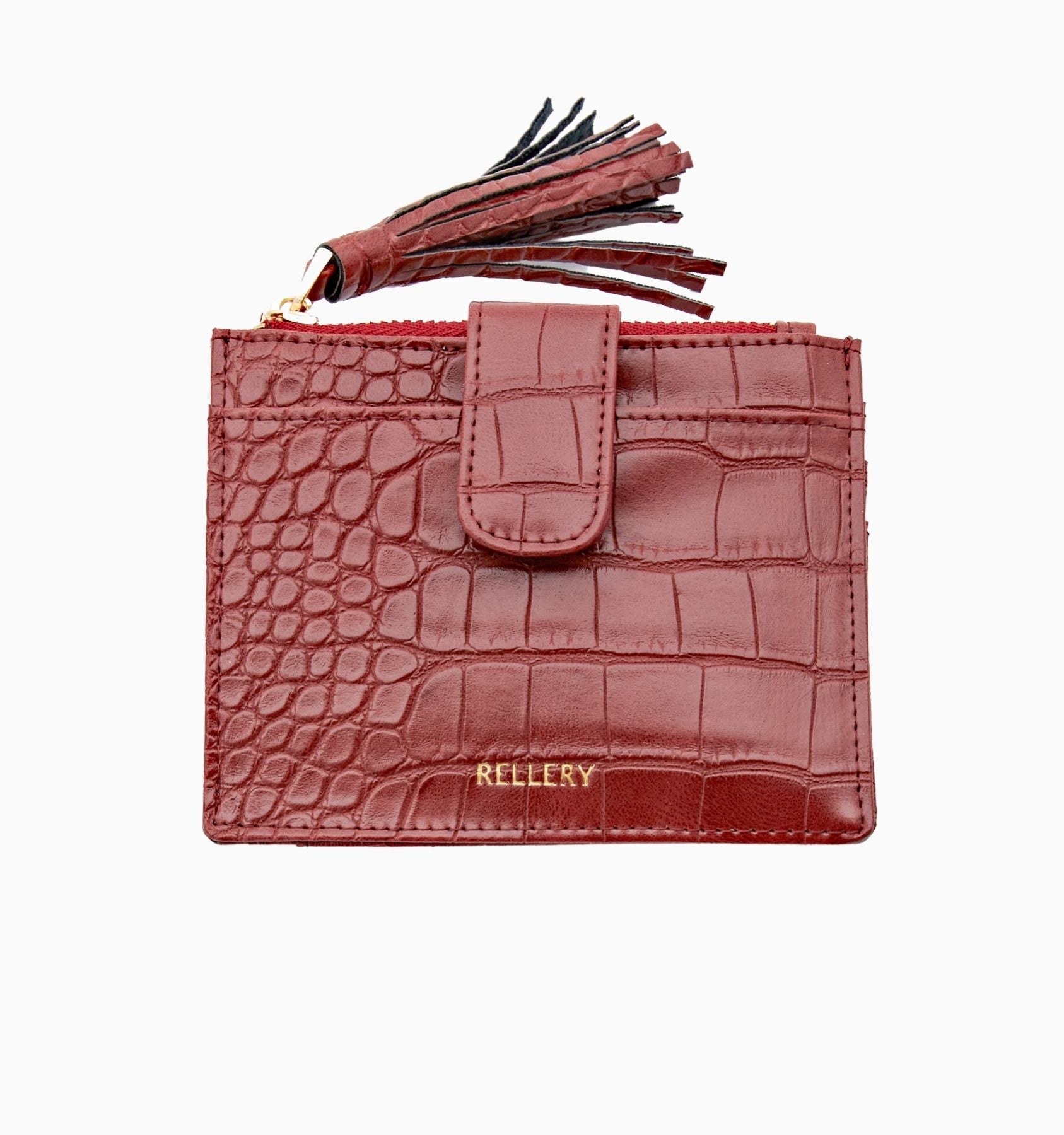 Premium Everyday Card Wallet in Rouge Red - Slim RFID Blocking Wallet for Men & Women - Perfect for Travel, Shopping, and Daily Use