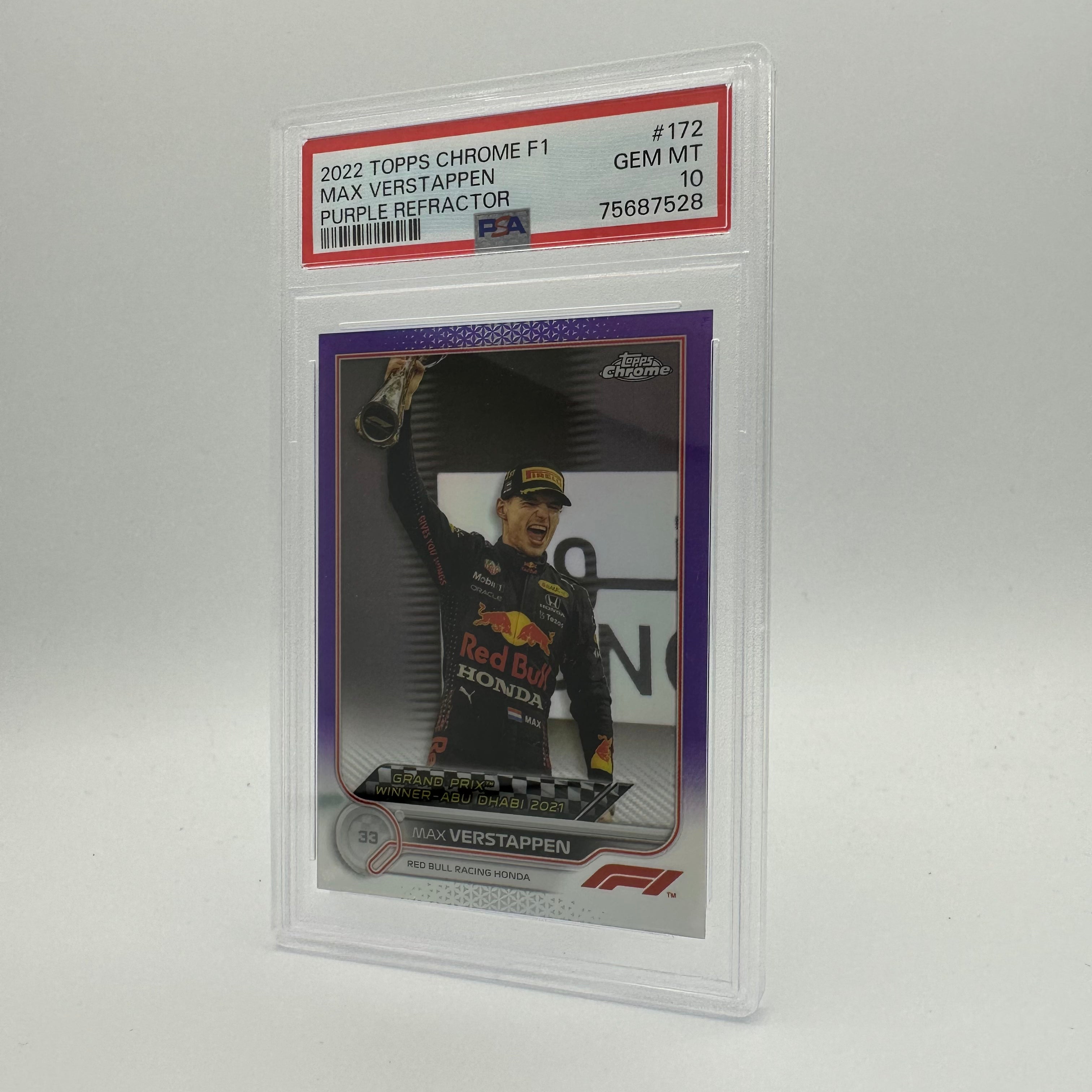 PSA 10 146/399 Max Verstappen #172 Purple Refractor - Rare Trading Card for Collectors & F1 Fans - Perfect for Display, Investment & Sports Memorabilia Collections